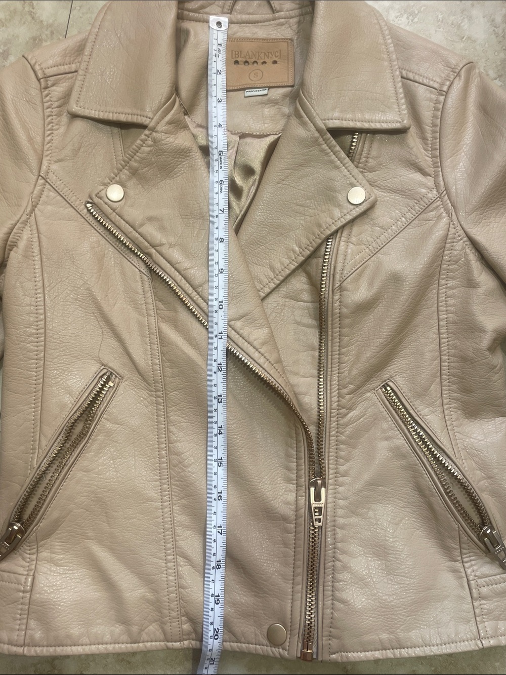 Blank NYC Beige Leather Jacket - Picture 10 of 11